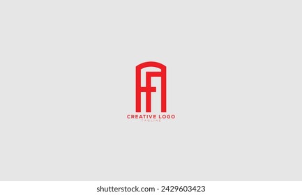 AF FA Abstract initial monogram letter alphabet logo design