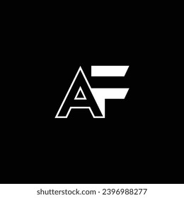 AF or FA abstract letter design with different colors. Awesome illustration for logo or icon or monogram.