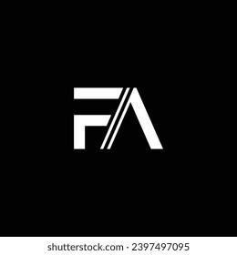 Diseño de letras abstractas AF o FA con colores diferentes. Ilustración impresionante para logotipo, icono o monograma.