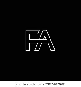 Diseño de letras abstractas AF o FA con colores diferentes. Ilustración impresionante para logotipo, icono o monograma.