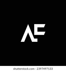 AF oder FA abstraktes Briefdesign mit verschiedenen Farben. Tolle Illustration für Logo, Icon oder Monogramm.