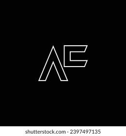 AF oder FA abstraktes Briefdesign mit verschiedenen Farben. Tolle Illustration für Logo, Icon oder Monogramm.