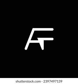 Diseño de letras abstractas AF o FA con colores diferentes. Ilustración impresionante para logotipo, icono o monograma.