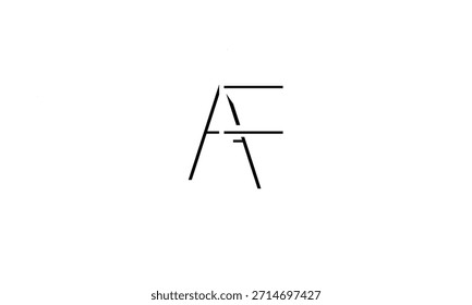 AF, FA ABSTRAKTER BUCHSTABE LOGO MONOGRAMM