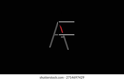 MONOGRAMA DEL LOGOTIPO DE LA LETRA ABSTRACTAS AF, FA