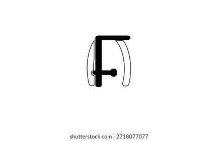 MONOGRAMA DEL LOGOTIPO DE LA LETRA ABSTRACTAS AF, FA