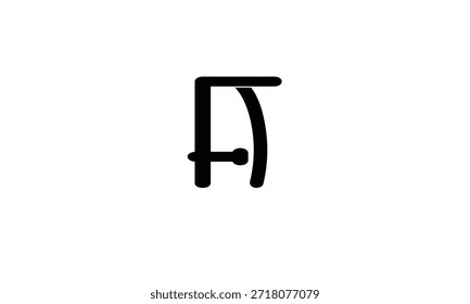 MONOGRAMA DEL LOGOTIPO DE LA LETRA ABSTRACTAS AF, FA