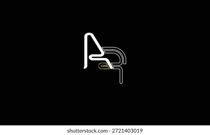 MONOGRAMA DEL LOGOTIPO DE LA LETRA ABSTRACTAS AF, FA
