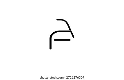 MONOGRAMA DEL LOGOTIPO DE LA LETRA ABSTRACTAS AF, FA