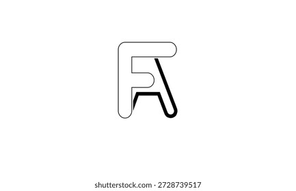 MONOGRAMA DEL LOGOTIPO DE LA LETRA ABSTRACTAS AF, FA