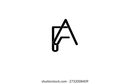 MONOGRAMA ABSTRACTAS DEL LOGOTIPO DE LA LETRA AF, FA