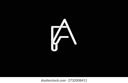MONOGRAMA ABSTRACTAS DEL LOGOTIPO DE LA LETRA AF, FA