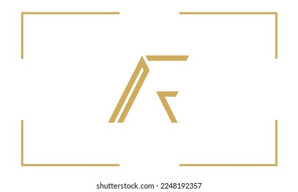  AF, FA Cartas abstractas Monograma del logotipo