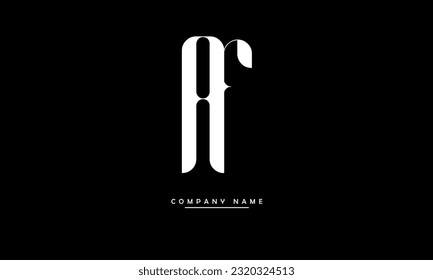 AF, FA Abstract Letters Logo Monogram