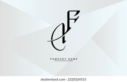 AF, FA Abstract Letters Logo Monogram