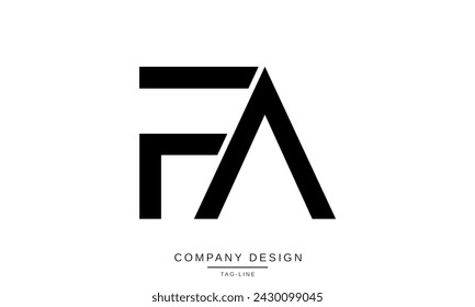 AF, FA Letras abstractas Logo Monograma