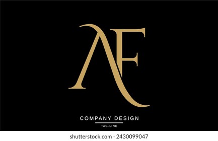 AF, FA Abstrakte Buchstaben Logo Monogramm
