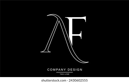 AF, FA Abstrakte Buchstaben Logo Monogramm