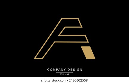 AF, FA Abstrakte Buchstaben Logo Monogramm