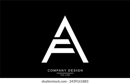 AF, FA Letras abstractas Logo Monograma Diseño Icono Fuente