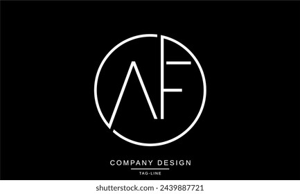 AF, FA Letras abstractas Logo Monograma Diseño Icono Fuente