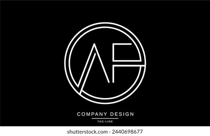 AF, FA Letras abstractas Logo Monograma Diseño Icono Fuente