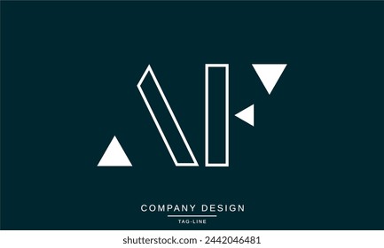 AF, FA Letras abstractas Logo Monograma diseño Icono Fuente