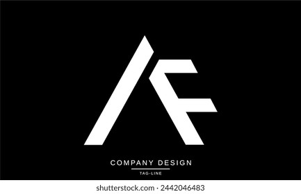 AF, FA Letras abstractas Logo Monograma diseño Icono Fuente