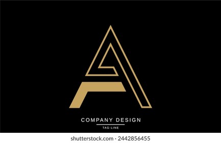 AF, FA Letras abstractas Logo Monograma diseño Icono Fuente