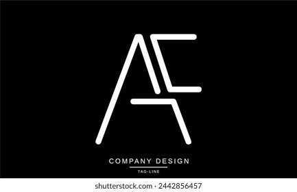 AF, FA Letras abstractas Logo Monograma diseño Icono Fuente