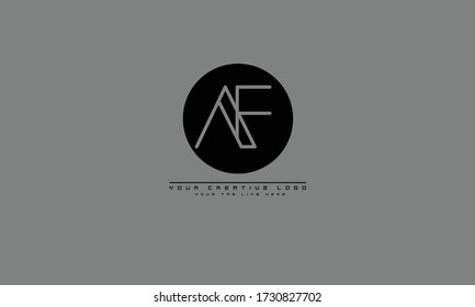 AF FA abstract vector logo monogram template