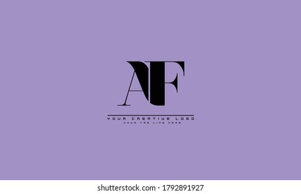 AF FA abstract vector logo monogram template