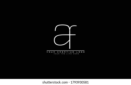 plantilla de monograma del logotipo del vector abstracto de fa