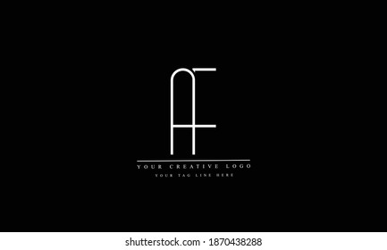 Modelo de monograma del logotipo del vector abstracto AF