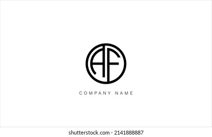 AF, FA alphabet letters logo monogram