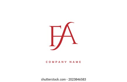 AF, FA Alphabets Letters Logo Monogram