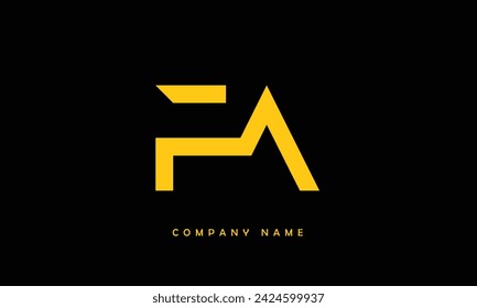 AF, FA Alfabetos Letras Logo Monograma