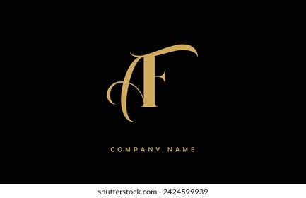 AF, FA Alphabets Letters Logo Monogram