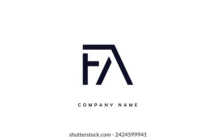 AF, FA Alfabetos Letras Logo Monograma