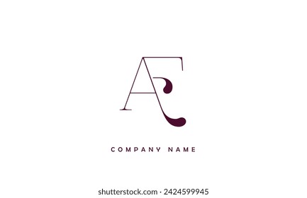 AF, FA Alfabetos Letras Logo Monograma