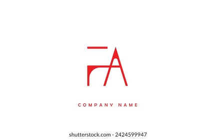 AF, FA Alfabetos Letras Logo Monograma