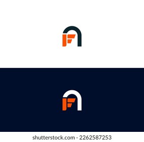 Diseño del logotipo de vectores de negocio AF, FA. FA, diseño del logotipo de AF Creative, logotipo cooperativo, diseño de identidad.