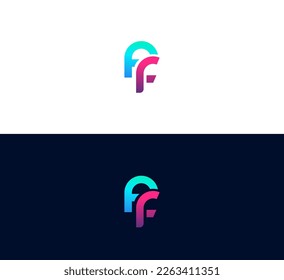 AF, FA business vector logo design. FA, AF Creative logo design, cooperate logo, Identity design.