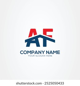 AF ou FA Creative Modern Letters Elemento de Design de Logotipo