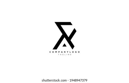 AF FA A Y F Resumen diseño inicial del logotipo del alfabeto en monograma