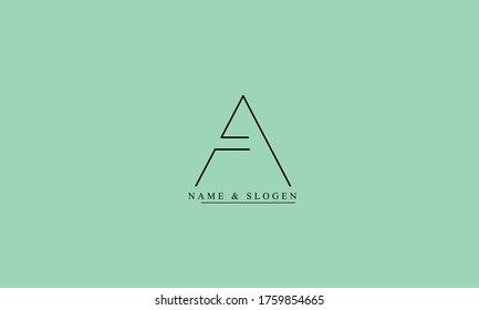 AF FA A F abstract vector logo monogram template