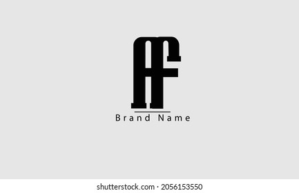 AF FA A F abstract vector logo monogram template