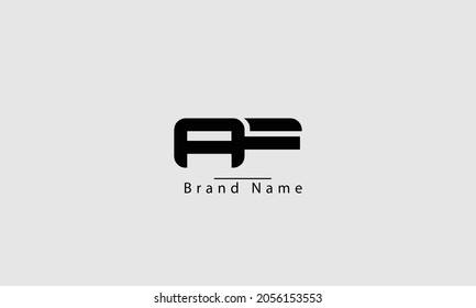 AF FA A F abstract vector logo monogram template