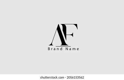 AF FA A F abstract vector logo monogram template