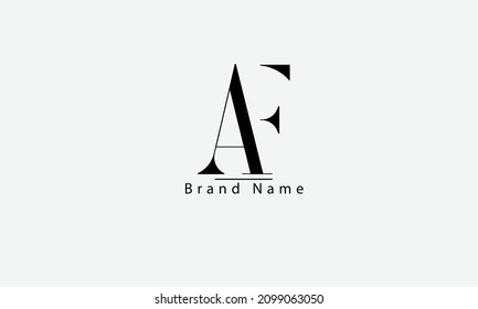 Modelo de monograma del logotipo del vector abstracto AF FA A F